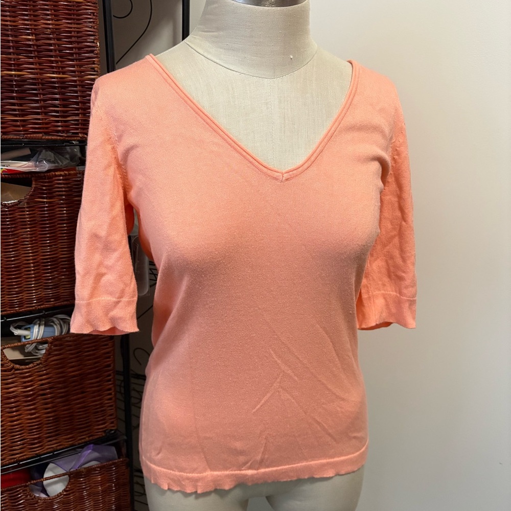 Express short sleeve peach sweater Medium